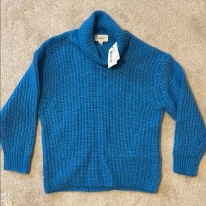 ba&sh Bero Jumper - Blue Turtleneck Sweater - Medium